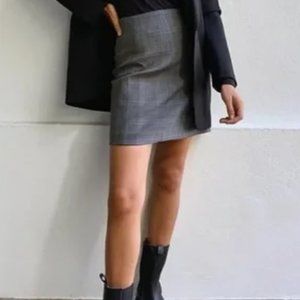 Babaton plaid mini skirt